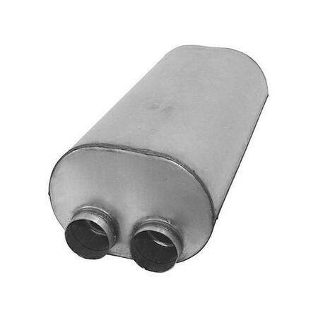 AP EXHAUST PRODUCTS Oval Exhaust Muffler with Inlet APE2500